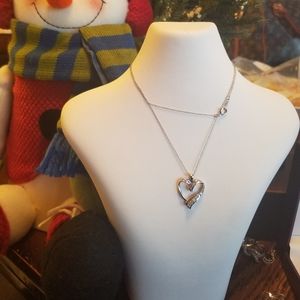 Heart diamond pendant